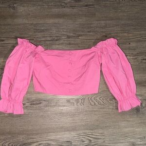 Michele Pink Smocked Top
